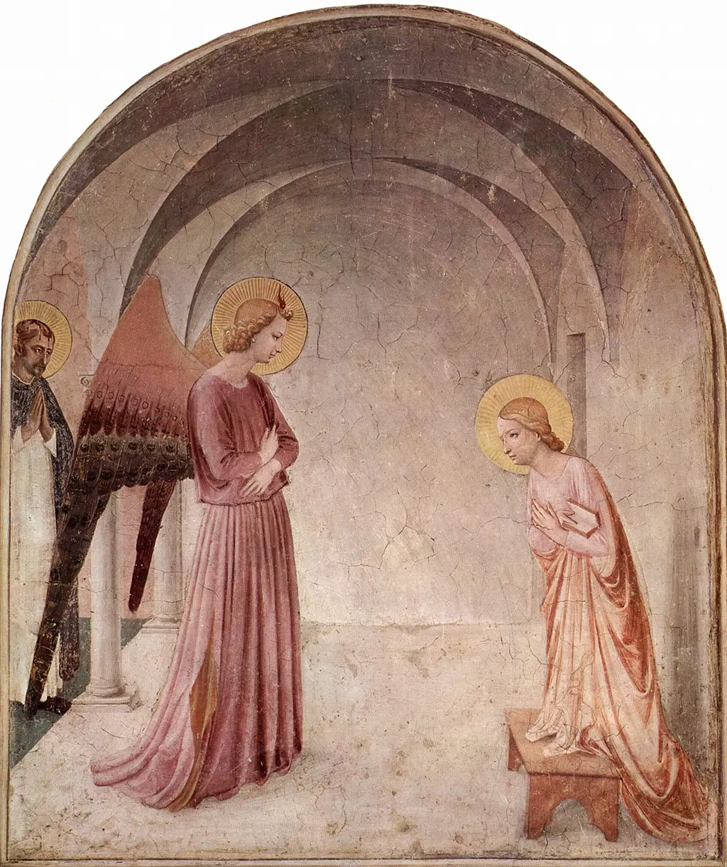 Annunciation with Saint Peter Martyr in Detail Fra Angelico